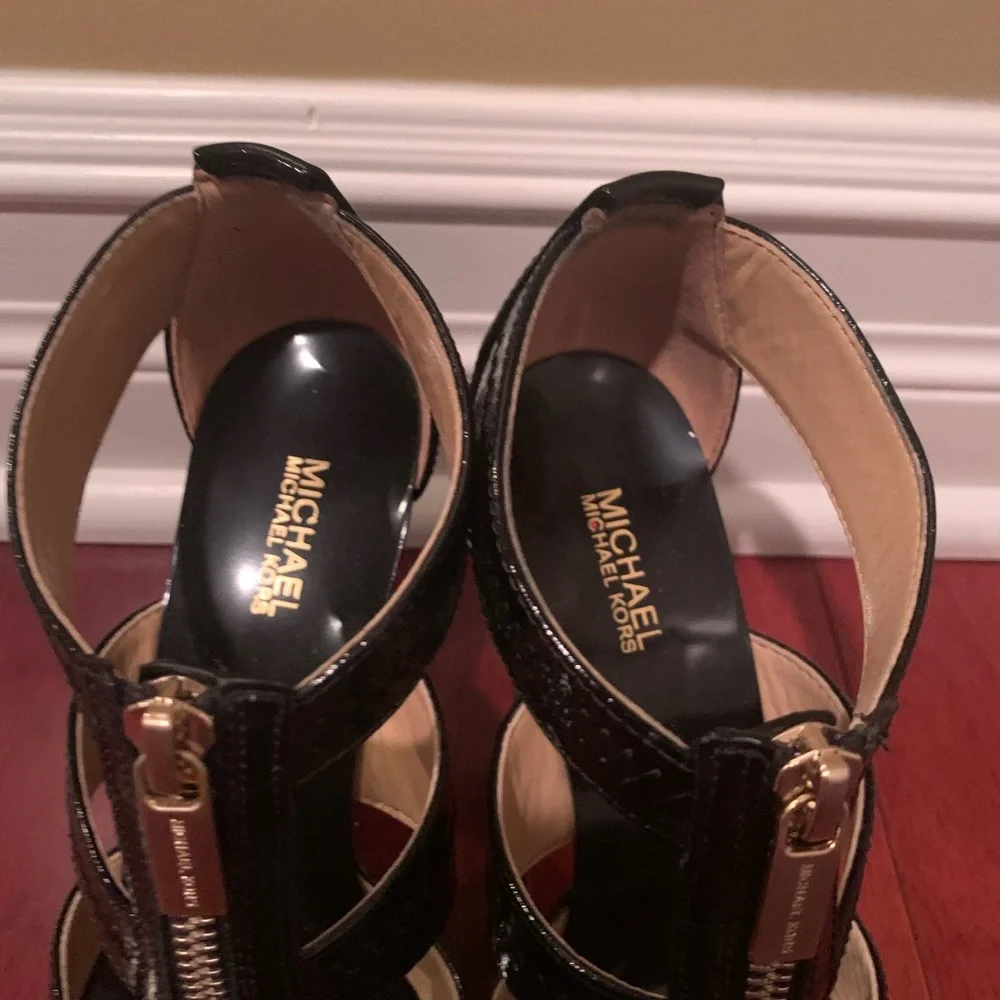 Michael Kors black shoes size 5.5; worn once and like new - Picture 2 of 6